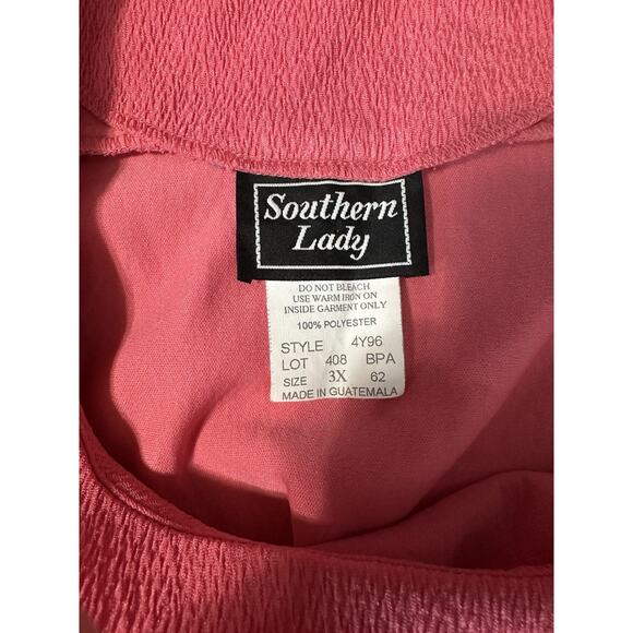 Southern Lady 3XL Pink With Embroidered Accents 100% Polyester Spring Summer - Picture 9 of 12